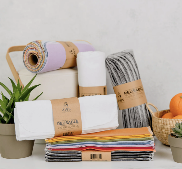 Zero Waste Reusable 100% Organic Cotton Papertowels