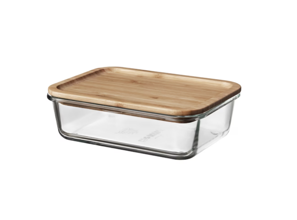 Ikea 365+ Glass/Bamboo Rectangular Food Storage