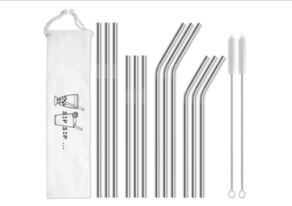 Stainless Steel Metal Straws (12 pack)
