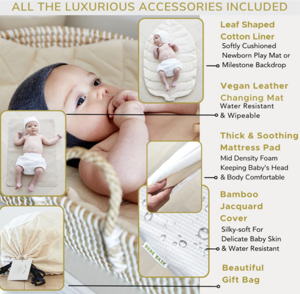 Bebe Bask Organic Seagrass Changing Basket